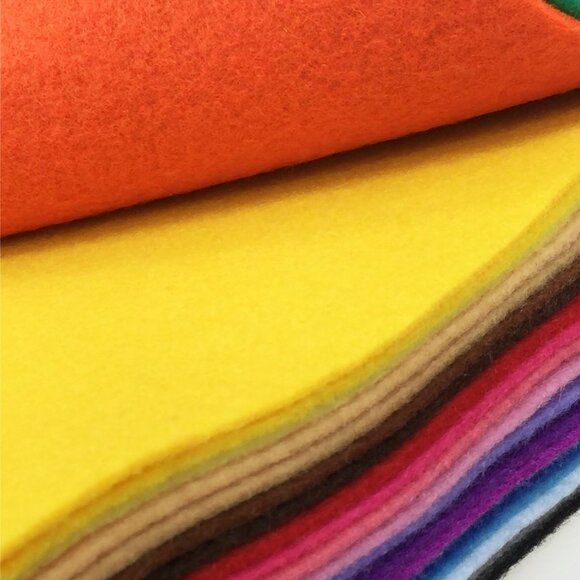 28pcs Assorted Color Craft Felt Sheets 12x8in 1.4mm Thick DIY Sewing & Craft Pro - Picture 6 of 8